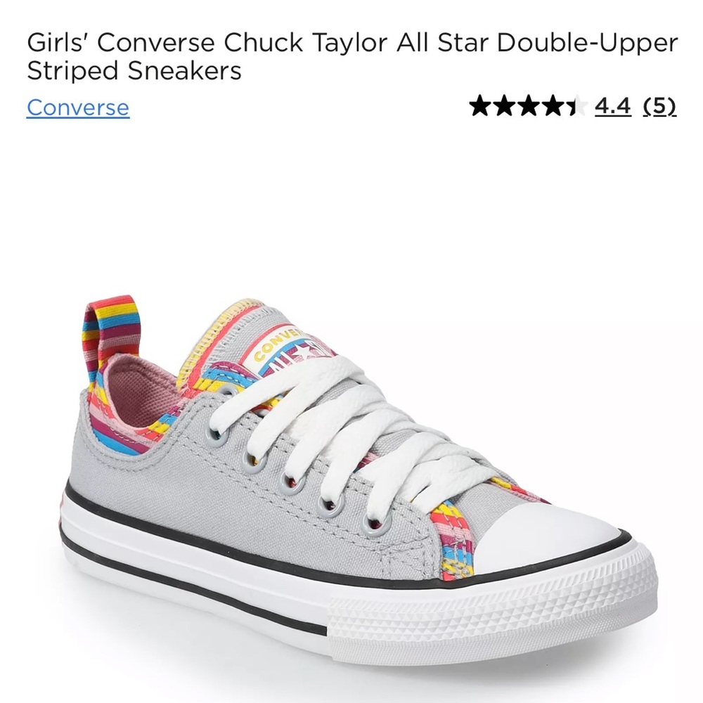 Converse Chuck Taylor All Star Striped Sneakers girls size 2